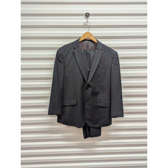 Creation Bespoke Design Charcoal Gray Slim Fit Suit 42S Blazer 33 x 30.5 pants - Picture 1 of 10